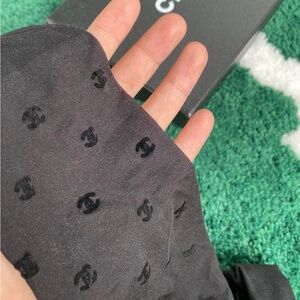 Black Velvet C logo Tights